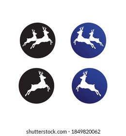 deer logo animal horn and mammal design and graphic vector