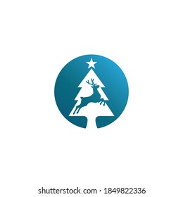 deer logo animal horn and mammal design and graphic vector