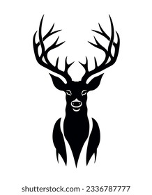 Deer Logo, Awesome Simple Vector of Deer, Great for your Hunting Logo, Decal Stickers. EPS 10