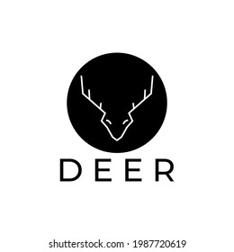 Diseño de la ilustración vectorial del logotipo del ciervo