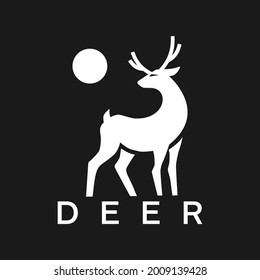 deer logo brand design vector