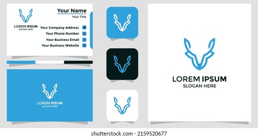 deer logo and branding card