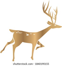 deer logo for christmas greeting card