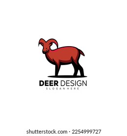 deer logo colorful design template