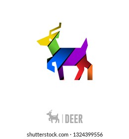 Deer Logo. Colorful Gradient Logo Design
