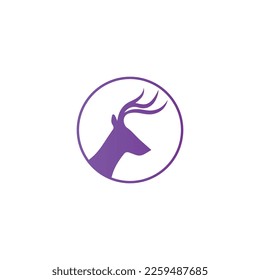 Deer logo creative design with circle