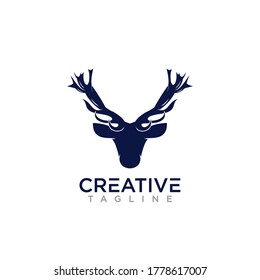 Deer logo creative design vector template
