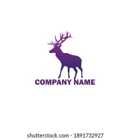 diseño del logo del venado. animales de ciervo, animales exóticos, plantilla de logotipo de ciervos. Diseño creativo de iconos de ciervo