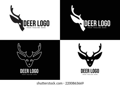 Deer Logo design black and white