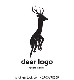 The deer logo design concept is simple, easy to remember, suitable for technology companies, agriculture, animal husbandry and the environment