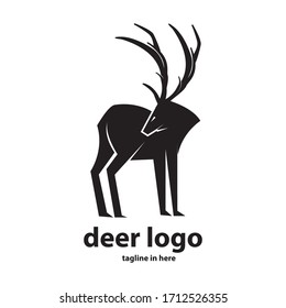 The deer logo design concept is simple  easy to remember  suitable for technology companies  agriculture  animal husbandry   the environment