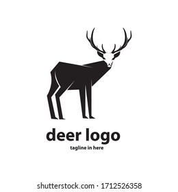 The deer logo design concept is simple  easy to remember  suitable for technology companies  agriculture  animal husbandry   the environment