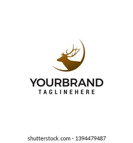 deer logo design concept template vector