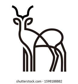 Deer logo design concepts abstract lines
