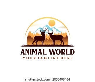 Deer Logo design. Deer Conservation logo design inspiration
