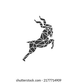 deer logo design geometric icon vector illustration