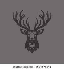 Deer logo design deer head icon illustration 