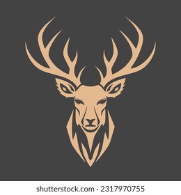 Deer logo design. Deer head. Vector illustration