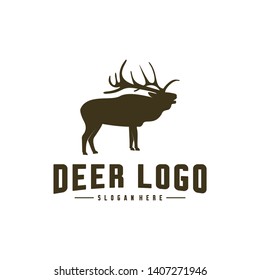 Deer Logo Design Icon Symbol. Deer Vector. Deer Silhouette