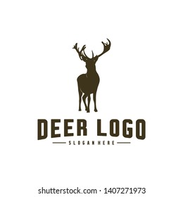 Deer Logo Design Icon Symbol. Deer Vector. Deer Silhouette