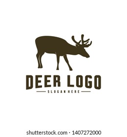 Deer Logo Design Icon Symbol. Deer Vector. Deer Silhouette