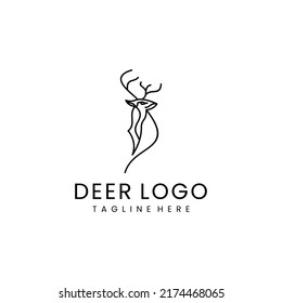  Plantilla de icono de diseño del logotipo del Deer