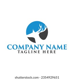 vector de diseño de logotipo de deer