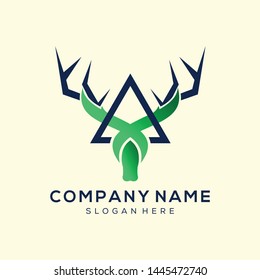 deer logo design illustration premium