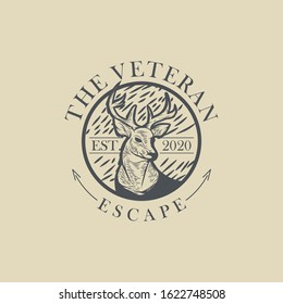 deer logo design illustration vector