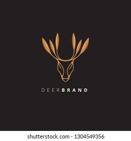 Deer logo design inspiration. elegant logo clean and minimalist