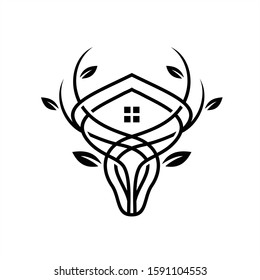 deer logo design inspiration. deer icon. deer head