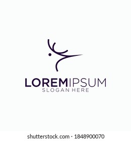 deer logo design inspiration. deer icon. deer head