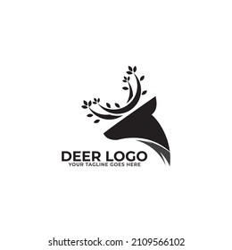 deer logo design inspiration. deer icon. deer head.