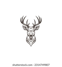 deer logo design inspiration. deer icon. deer head