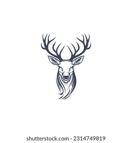 deer logo design inspiration. deer icon. deer head