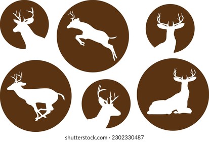 Deer Logo design for label , badge , symbol , t-shirts