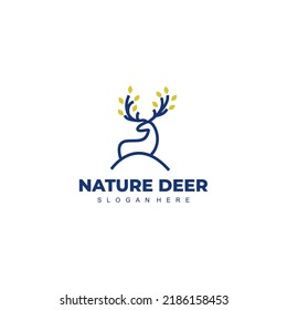 DEER LOGO DESIGN WITH LINE