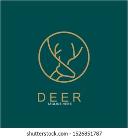 Deer logo design with modern concept. Icon deer design. vector illustration