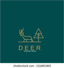 Deer logo design with modern concept. Icon deer design. vector illustration