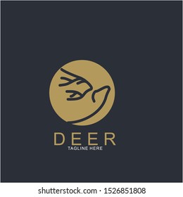Deer logo design with modern concept. Icon deer design. vector illustration