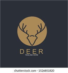 Deer logo design with modern concept. Icon deer design. vector illustration