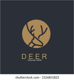 Deer logo design with modern concept. Icon deer design. vector illustration