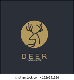 Deer logo design with modern concept. Icon deer design. vector illustration