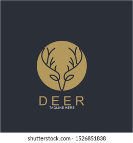 Deer logo design with modern concept. Icon deer design. vector illustration
