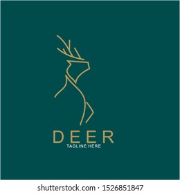 Deer logo design with modern concept. Icon deer design. vector illustration