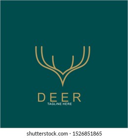 Deer logo design with modern concept. Icon deer design. vector illustration