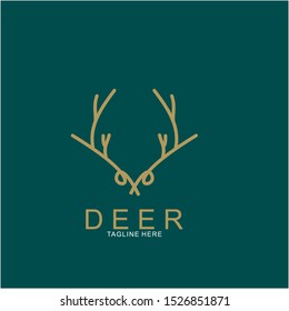Deer logo design with modern concept. Icon deer design. vector illustration