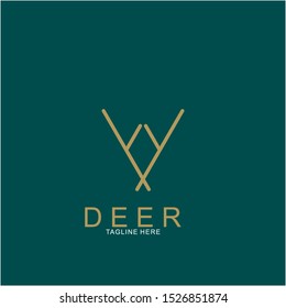 Deer logo design with modern concept. Icon deer design. vector illustration