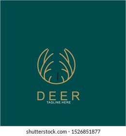 Deer logo design with modern concept. Icon deer design. vector illustration