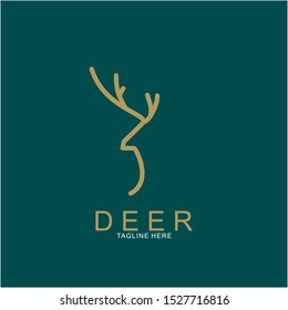 Deer logo design with modern concept. Icon deer design. vector illustration